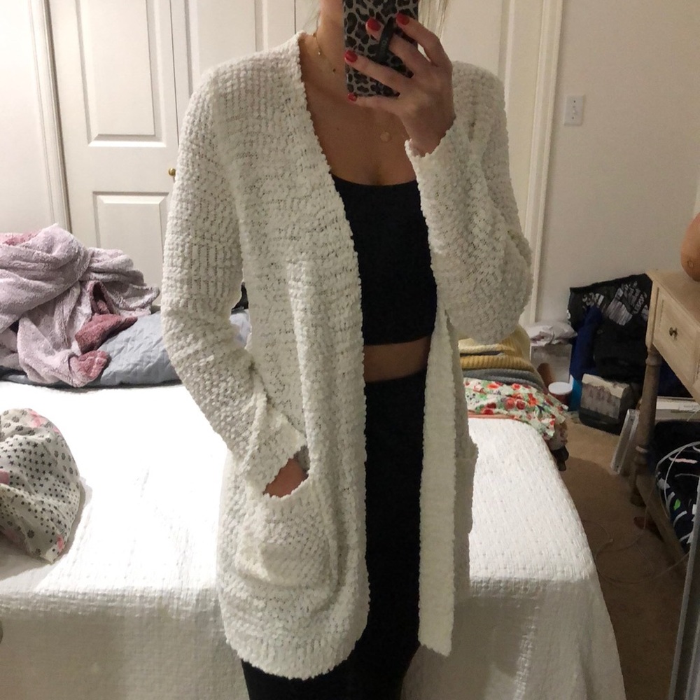 White cardigan